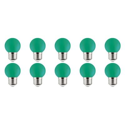 Voordeelpak 10x LED Lamp E27 - Kozolux Romba - Groen Gekleurd - 1W