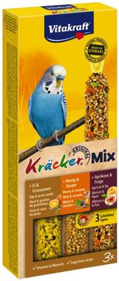 Trio Mix honing/sesam-ei/graszaad-appel/vijgkracker parkiet 3in1 Gebr. de Boon Vitakraft - Vitakraft - thumbnail