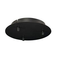 FITU drievoudig rozet zwart plafond - thumbnail