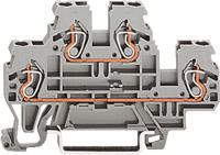 WAGO 870-501 Doorgangsklem 2-etages 5 mm Spanveer Toewijzing: L, L Grijs 50 stuk(s) - thumbnail