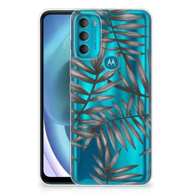 Motorola Moto G71 5G | TPU Case | Leaves Grey Motorola Moto G71 5G | TPU Case | Leaves Grey