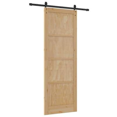 Schuifdeur met beslag 83x232 cm massief grenenhout