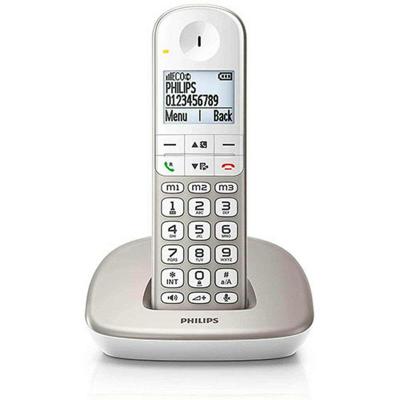 Philips XL4901S/23 - Draadloze vaste telefoon, 1,9 inch scherm, geïntegreerde luidspreker, handsfree, beller ID, toetsenbord met achtergrondverlichting, directe keuze - wit (compatibel: ES, IT)