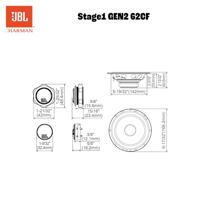 JBL STAGE1 62CF - Autospeakers - 16,5 cm - 2-weg Composet - 640 Watt - thumbnail