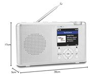 Reflexion TRA23i/WH Internetradio Internet, DAB+, DAB, VHF (FM) Bluetooth, Internetradio, DAB+, FM Oplaadbaar Wit - thumbnail