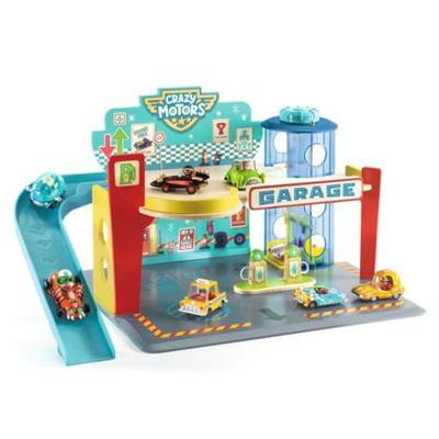 Crazy motors garage DJECO meerkleurig