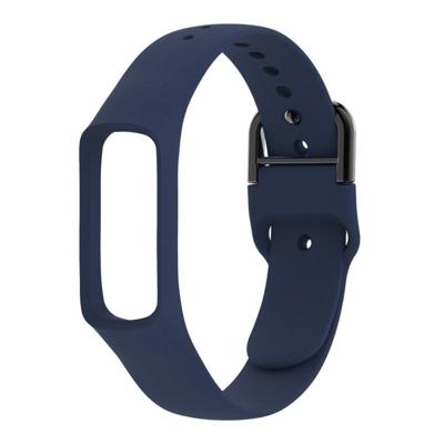 Slimme horloge pure kleur siliconen polsband horlogeband voor Galaxy fit-e (donkerblauw)