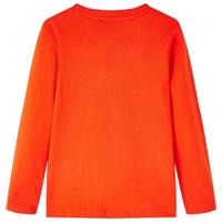Kindershirt met lange mouwen winner-print 104 felroranje - thumbnail
