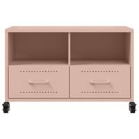 Tv-meubel 68x39x43,5 cm koudgewalst staal roze - thumbnail