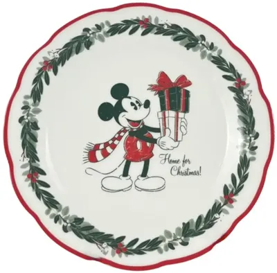 Kurt S. Adler dinerbord keramiek disney mickey mouse 26.5x2.5cm