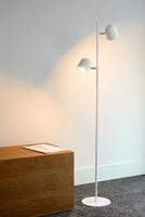 Lucide SKANSKA - Vloerlamp - LED 3 StepDim - 2x5W 3000K - Wit - thumbnail