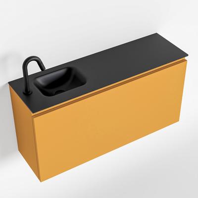MONDIAZ OLAN 100cm toiletmeubel ocher. LEX wastafel urban links 1 kraangat MONDIAZ OLAN 100cm toiletmeubel ocher. LEX wastafel urban links 1 kraangat