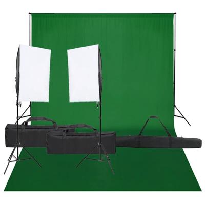 VidaXL Fotostudioset met verlichtingsset en achtergrond VidaXL Fotostudioset met verlichtingsset en achtergrond