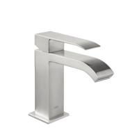 Wastafelmengkraan Tres Cuadro Exclusive 1-Hendel Uitloop Gebogen 16 cm met Waterval Vierkant RVS Tres - thumbnail