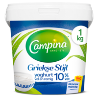 Campina Griekse Stijl Yoghurt 10% Vet 1 kg bij Jumbo - thumbnail