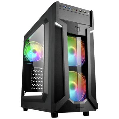 Sharkoon Sharkoon VG6-W RGB - Tower - ATX - Seitenteil mit Fenster (Acryl) Midi-tower PC-behuizing Zwart