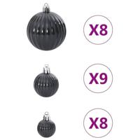 VidaXL Kerstballen 100 st ø3/4/6 cm zwart - thumbnail
