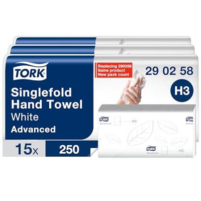 Tork - Papieren Handdoeken H3 Advanced 2-laags (29 02 58) - 3x (5x 250 stuks)