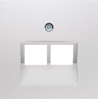 Centraalplaat UAE doos 2 x RJ45 Berker S1 polar wit mat 14091909