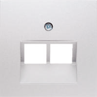 Centraalplaat UAE doos 2 x RJ45 Berker S1 polar wit mat 14091909 - thumbnail