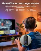Belkin Gaming Inspire Bedrade Headset voor kinderen met USB-C-adapter, koptelefoon met verstelbare boommicrofoon, max. 85dB, voor Nintendo Switch 2, iPhone 16, Galaxy S25, Tablet, voor op reis - Zwart - thumbnail