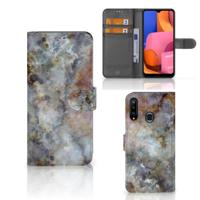 Samsung Galaxy A20s | Bookcase | Marmer Grijs - thumbnail