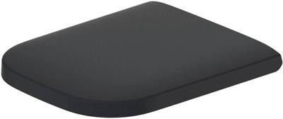 Duravit Happy D.2 WC-zitting 43x35.9x4.3cm met softclose met quickrelease Kunststof Antraciet Mat 0064591300