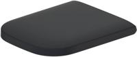 Duravit Happy D.2 WC-zitting 43x35.9x4.3cm met softclose met quickrelease Kunststof Antraciet Mat 0064591300 - thumbnail