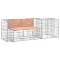 Tuinbank met schanskorf massief douglashout - thumbnail