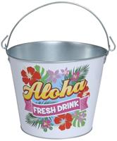 Metalen Emmer Hawaii Aloha (19x23cm) - thumbnail