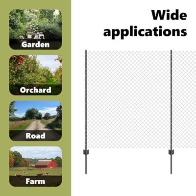 VidaXL Hek met paal grijs 1,4 x 10 m staal en pvc