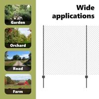 VidaXL Hek met paal grijs 1,4 x 10 m staal en pvc - thumbnail