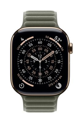 Apple Watch Band - Magnetic Link - 46 mm - Groengrijs - S/M
