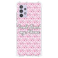 Samsung Galaxy A32 4G | A32 5G Enterprise Editie Anti Shock Case Flowers Pink DTMP - thumbnail