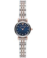 Emporio Armani dameshorloge met twee wijzers in tweekleurig roestvrij staal AR11222 - thumbnail