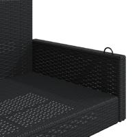Schommelbank 119x56x48 cm poly rattan zwart - thumbnail