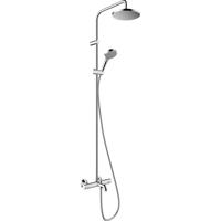 Showerpipe HansGrohe Vernis Blend 200 1 Jet Met Badthermostaat Chroom - thumbnail
