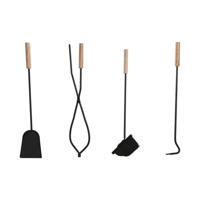 Houtblok standaard DKD Home Decor Hout Staal (48 x 30 x 62 cm) - thumbnail