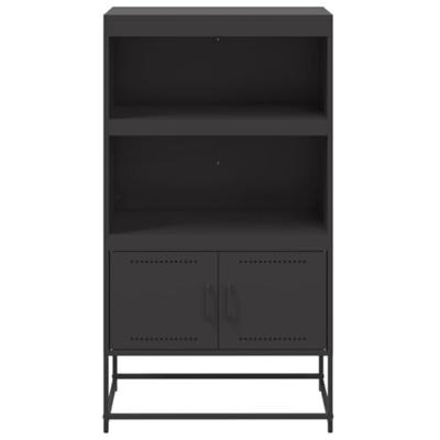 Hoge kast 68,5x38,5x123,5 cm staal zwart