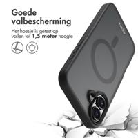 Accezz Rugged Frosted met MagSafe voor Apple iPhone 16 Plus Telefoonhoesje Zwart - thumbnail
