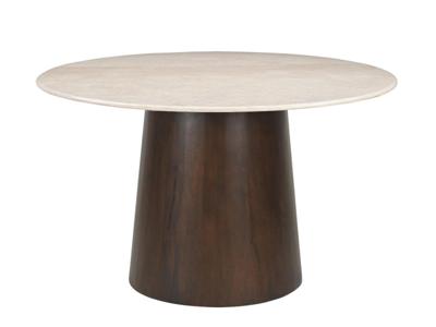 Sohome Ronde Eettafel 'Margred' Marmer en mangohout, 130cm Sohome Ronde Eettafel 'Margred' Marmer en mangohout, 130cm