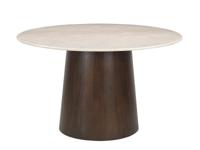 Sohome Ronde Eettafel 'Margred' Marmer en mangohout, 130cm - thumbnail
