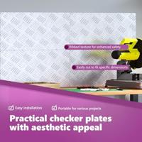 VidaXL Trap tread rechthoekig 4 pcs zilver 50 x 30 cm aluminium - thumbnail