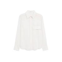 Mango zijden blouse lichtbeige - thumbnail