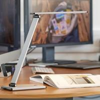 Bureaulamp Unilux Terra led aluminium grijs - thumbnail