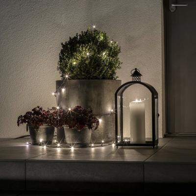 Konstsmide LED Kerstverlichting buiten - Amber 2200K - Frosted - koppelbaar - 50 LEDs - 5 meter