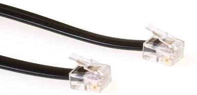 ACT TD5710 Modulaire telefonie kabel RJ-12 - RJ-12 zwart 10,00 m