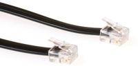 ACT TD5710 Modulaire telefonie kabel RJ-12 - RJ-12 zwart 10,00 m - thumbnail