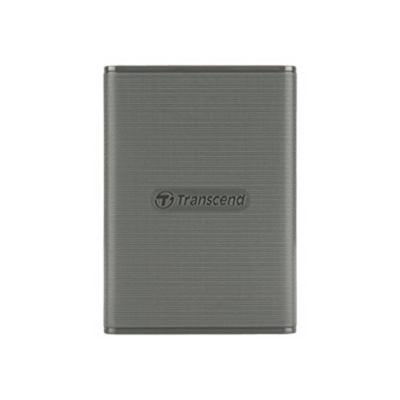 Transcend ts1tesd360c esd360c external ssd, 1tb, usb 20gbps, type c, 2000 mb/s, 3d nand, gray