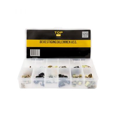 Topgear bevestigingsklemmen ass. 120-delig.